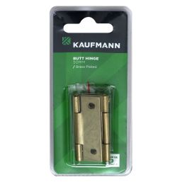 KAUFMANN BUTT HINGE 50MM BRASS PLATED (PAIR)