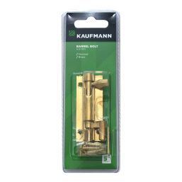 KAUFMANN BARREL BOLT 64MM SOLID BRASS NECKED