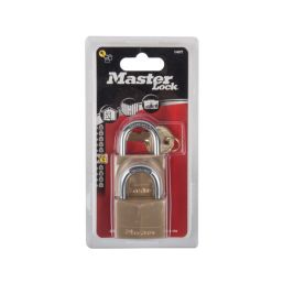 MACKIE MASTER PAD LOCK BRASS 2PK 40MM KEYD ALIKE