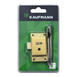 KAUFMANN LOCK CUPBOARD 64MM BRASS 2 LEVER