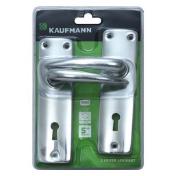 KAUFMANN LOCKSET 2 LEVER SABS LOCK + CP HANDLE