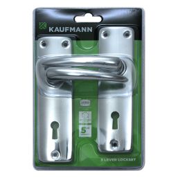 KAUFMANN LOCKSET 3 LEVER SABS LOCK + CP HANDLE