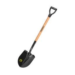 TRAMONTINA BLACK SHOVEL 71CM WOODEN HANDLE ROUND