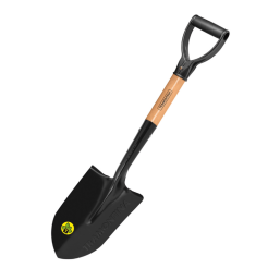 TRAMONTINA BLACK SHOVEL 45CM WOODEN HANDLE ROUND