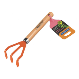 TRAMONTINA ORANGE 3 TOOTH CULTIVATOR W/HANDLE