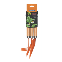 TRAMONTINA ORANGE 3 PIECE GARDEN TOOL SET W/FORK