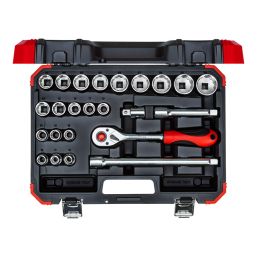 GEDORE RED SOCKET SET 1/2 10-32MM 24PC R69013024