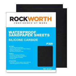 ROCKWORTH WATER PAPER SHEETS - P320 (50 PACK)