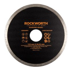 ROCKWORTH DIAMOND WHEEL 115MM CONTINUOUS RIM