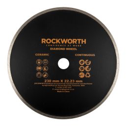 ROCKWORTH DIAMOND WHEEL 230MM CONTINUOUS RIM