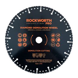 ROCKWORTH PRO DIAMOND DEMOLITION WHEEL 230MM