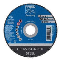 PFERD CUTTING DISC FLAT STEEL 125MM X2.4MM SG