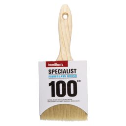 HAMILTONS PAINT BRUSH FIBREGLASS 100MM