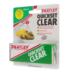 PRATLEY QUICKSET CLEAR 36ML PER PACK NEW PACKAGE