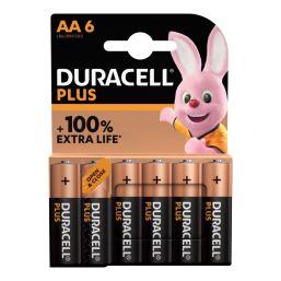 DURACELL BATTERY PLUS ALKALINE AA 6 PACK