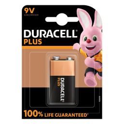 DURACELL BATTERY PLUS ALKALINE 9V 1 PACK