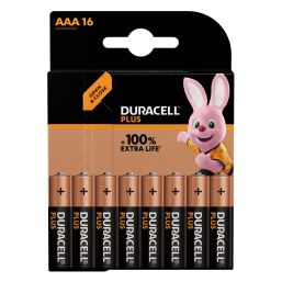 DURACELL BATTERY PLUS ALKALINE AAA 16 PACK