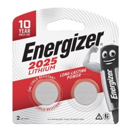 ENERGIZER BATTERY LITHIUM COIN 3V CR2025 2 PACK