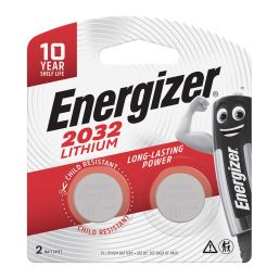 ENERGIZER BATTERY LITHIUM COIN 3V CR2032 2 PACK