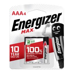 ENERGIZER BATTERY MAX AAA 4 PACK