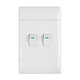 CBI LIGHT SWITCH 2L1W 2X4 WHITE