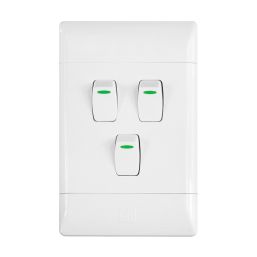 CBI LIGHT SWITCH 3L1W 2X4 WHITE