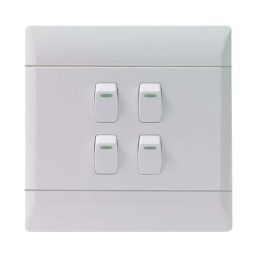 CBI LIGHT SWITCH 4L1W 4X4 WHITE