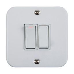 INDUSTRIAL LIGHT SWITCH 75X75MM 2L