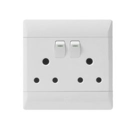 CBI PLUG SWITCH DOUBLE 4X4 WHITE