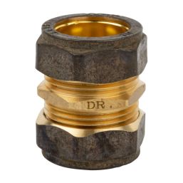 COMPRESSION BRASS COUPLER CXC 22MM SABS