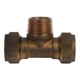 COMPRESSION BRASS TEE CXCXMI 22MMX3/4 SABS