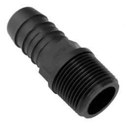 EMJAY ADAPTOR MALE 13MMX1/2 INCH BLK