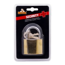 MACKIE PADLOCK SEC PLUS B/PLATED 50MM