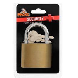 MACKIE PADLOCK SEC PLUS B/PLATED 63MM