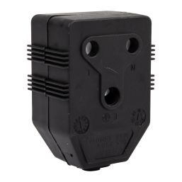 NEXUS JANUS COUPLER DBL PVC 16A BLK PP