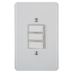 ZAP LIGHT SWITCH STEEL 3L