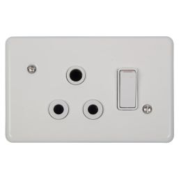 ZAP SWITCH SOCKET STEEL 4X2 SNGL