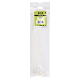 NEXUS CABLE TIES T501 4.8MMX300MM WHITE 20 PACK