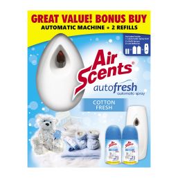 AIR SCENTS AUTOMAT MACHINE INC 2 COT FRES 250ML