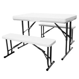 KAUFMANN TABLE & BENCH 3 PC PICNIC SET