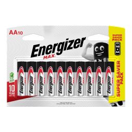 ENERGIZER BATTERY MAX AA 10 PACK