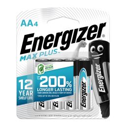 ENERGIZER BATTERY MAX PLUS AA 4 PACK