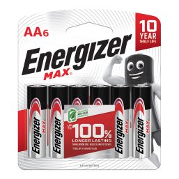 ENERGIZER BATTERY MAX AA 6 PACK