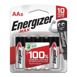 ENERGIZER BATTERY MAX AA 8 PACK