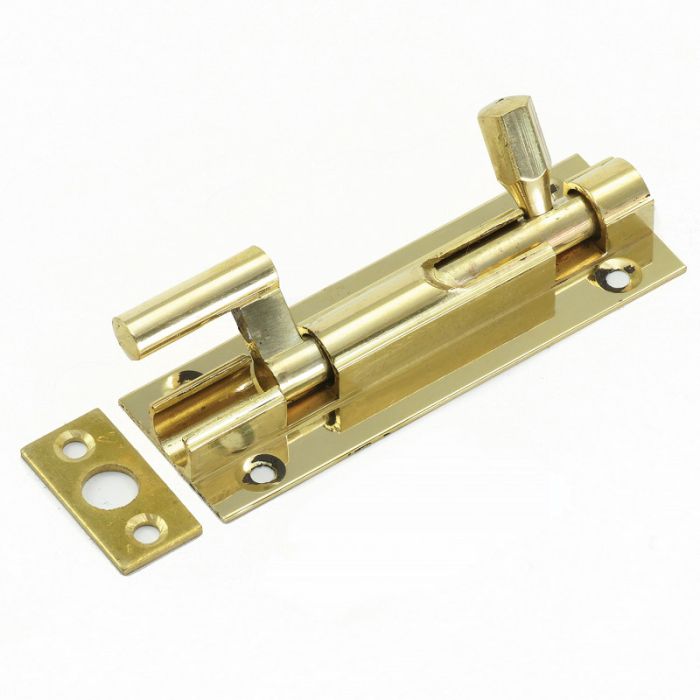 Brass Straight Door Bolt 64mm