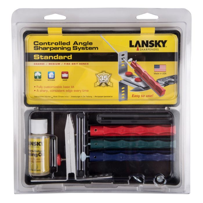  Lansky Standard Knife Sharpening System: 3-Stone