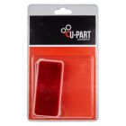 U-PART REFLECTOR SQUARE STICK-ON RED 90MM 2PK