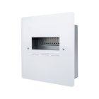 DISTRIBUTION BOARD MINI RAIL 8W FLUSH METAL