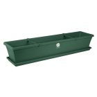 SEBOR SILL PLANTER & SAUCER & CLIPS 75CM GREEN