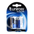 UNIROSS BATTERY ALKALINE C 2 PACK